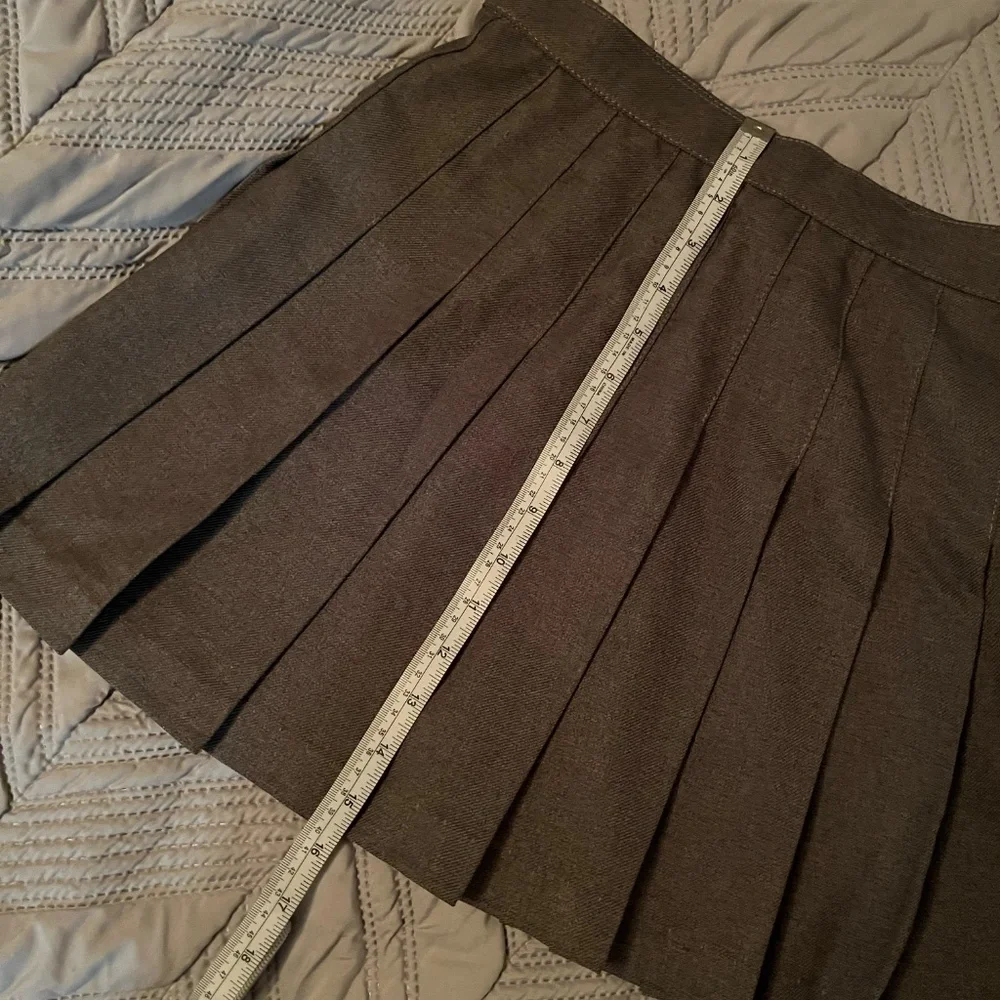 Los Angeles Apparel Gray Mini Skirt - Picture 4 of 5